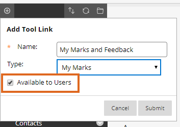 Make My Marks Available to Users