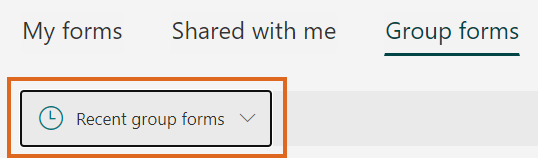 Recent Group Forms